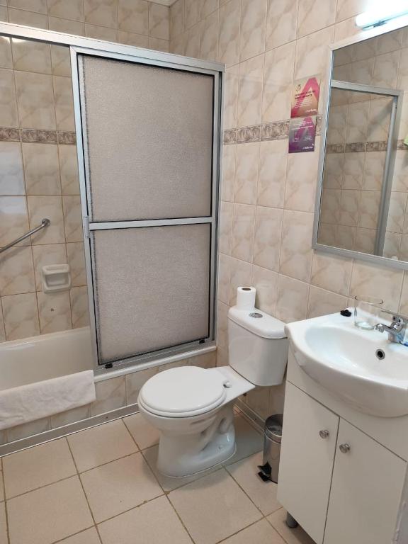 Koupelna v ubytování Hotel y Cabañas Llanuras de Diana - Caja Los Andes