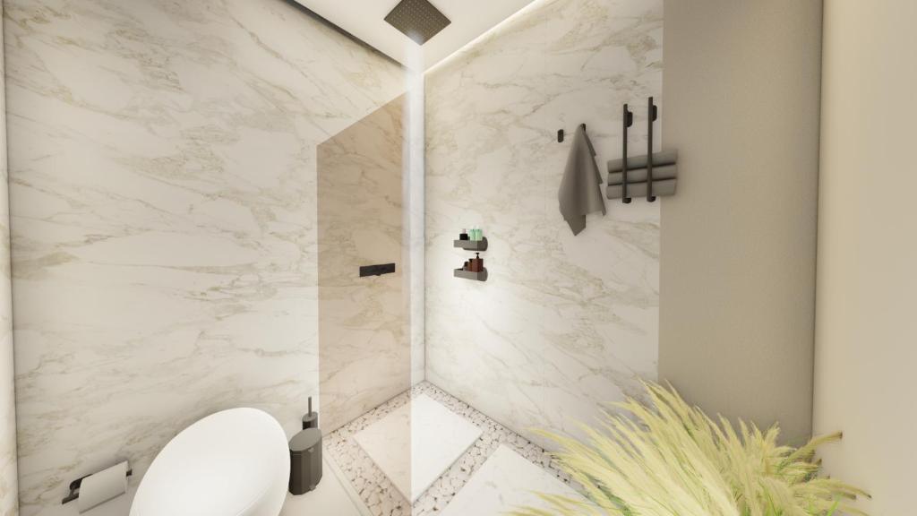Koupelna v ubytování Zorbas Lifestyle Hotel