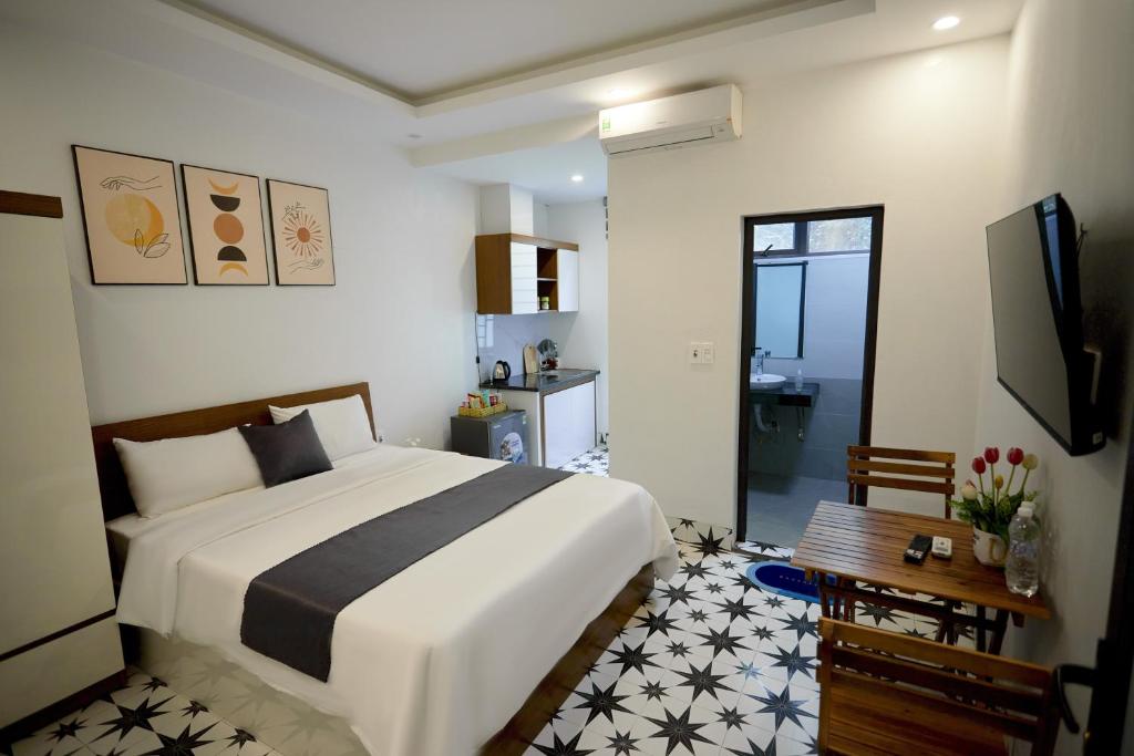 Postel nebo postele na pokoji v ubytování Sweet Apartment Sa Pa