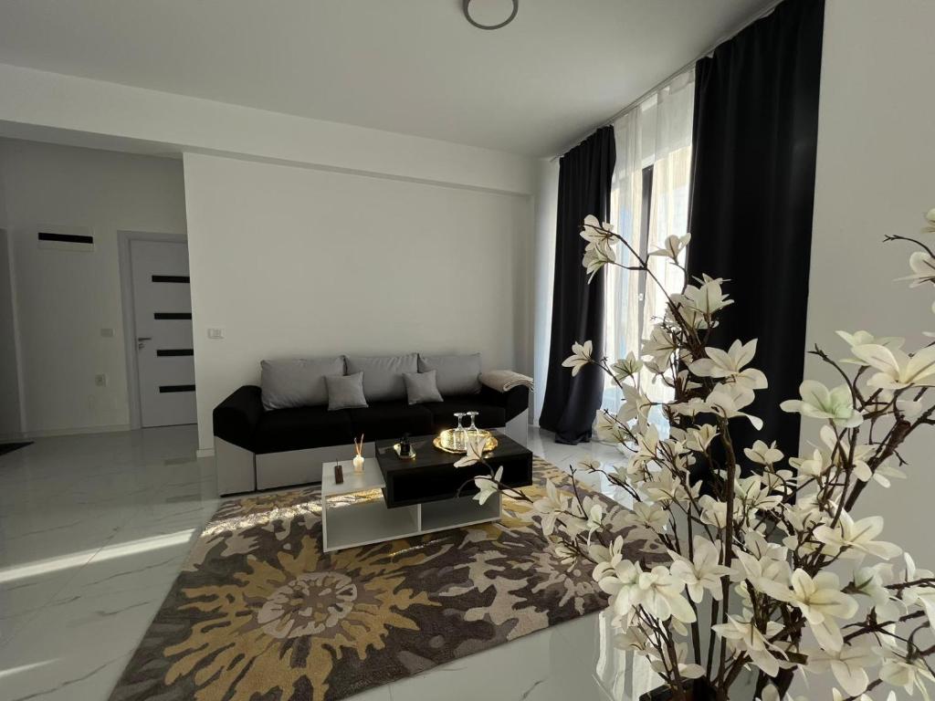 Χώρος καθιστικού στο Apartament premium 2 camere Bragadiru
