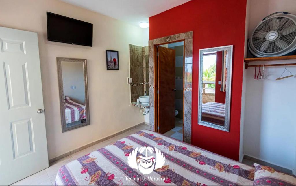 Postel nebo postele na pokoji v ubytování Hotel Villas de Plan