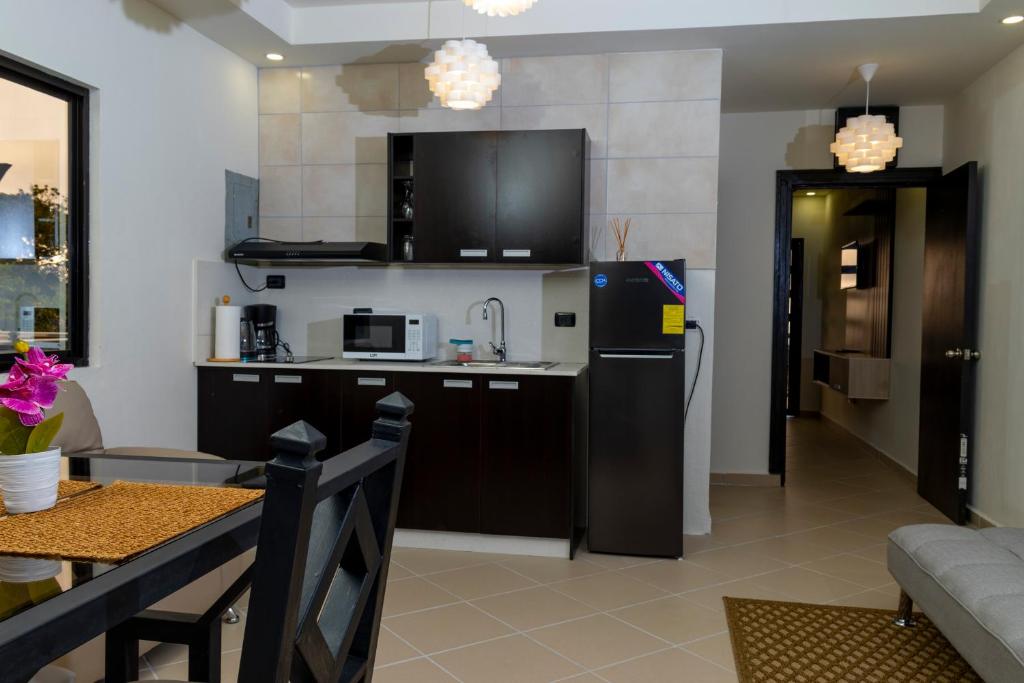 Kuchyň nebo kuchyňský kout v ubytování Luxury Canyon Suites