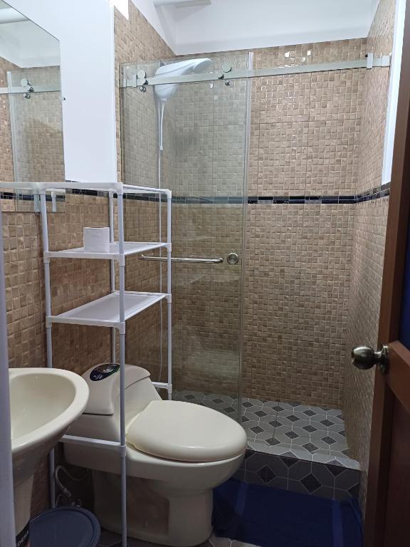 Koupelna v ubytování Casa Puka