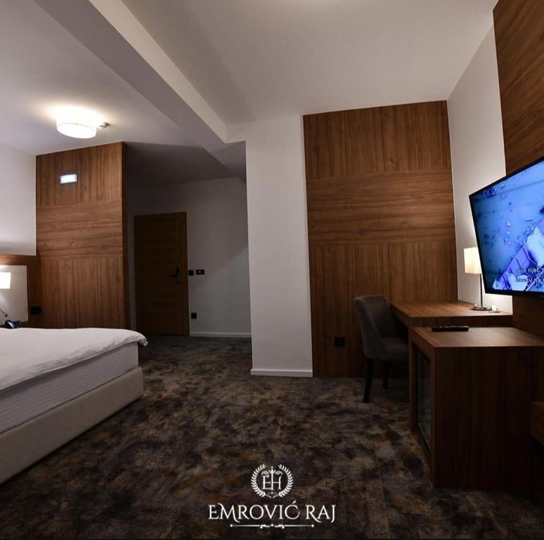 TV a/nebo společenská místnost v ubytování HOTEL EMROVIC RAJ