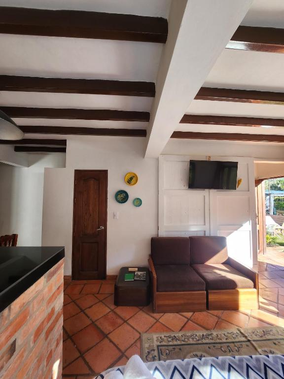TV a/nebo společenská místnost v ubytování Hotel Ficus Villa de Leyva