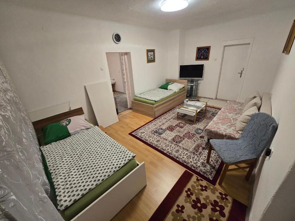 Postel nebo postele na pokoji v ubytování Wohnung 5min von Leoben entfernt 2