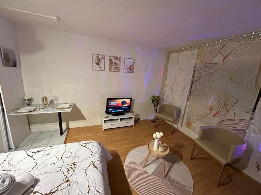 TV a/nebo společenská místnost v ubytování Nid Dor avec Parking