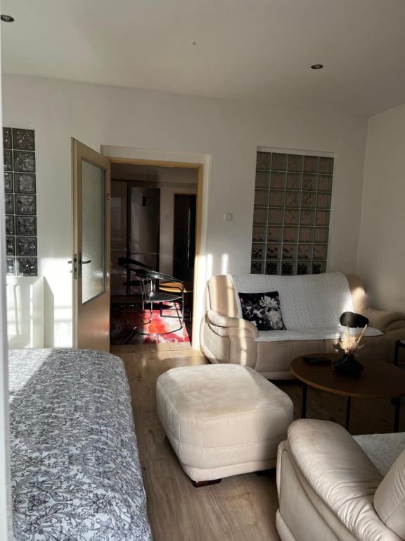Area soggiorno di Útulný apartmán v historickém centru města Písek