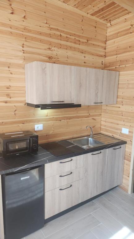 Kuchyň nebo kuchyňský kout v ubytování UniKlajd Villa-s