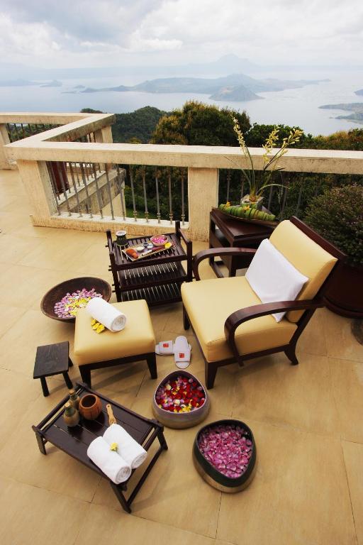 Balkón nebo terasa v ubytování Taal Vista Hotel