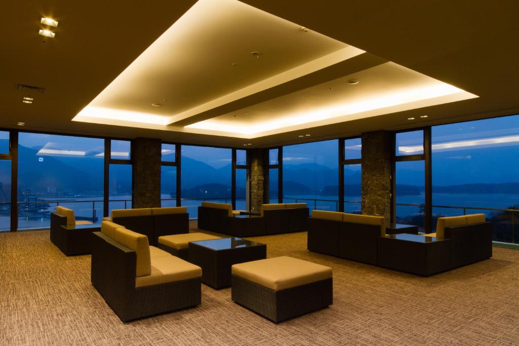 Posezení v ubytování Hagi Kanko Hotel