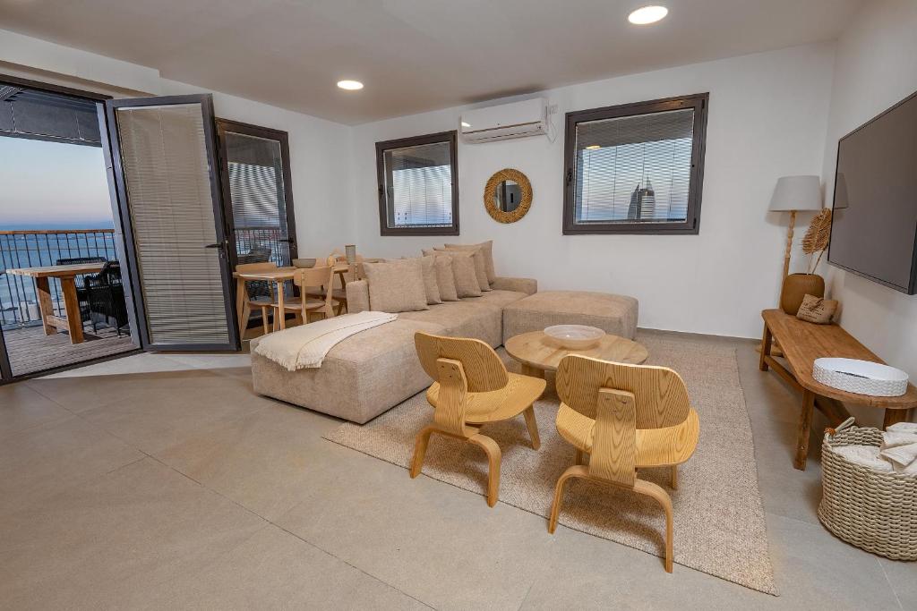 Posezení v ubytování Cape Dor luxury apartments Haifa
