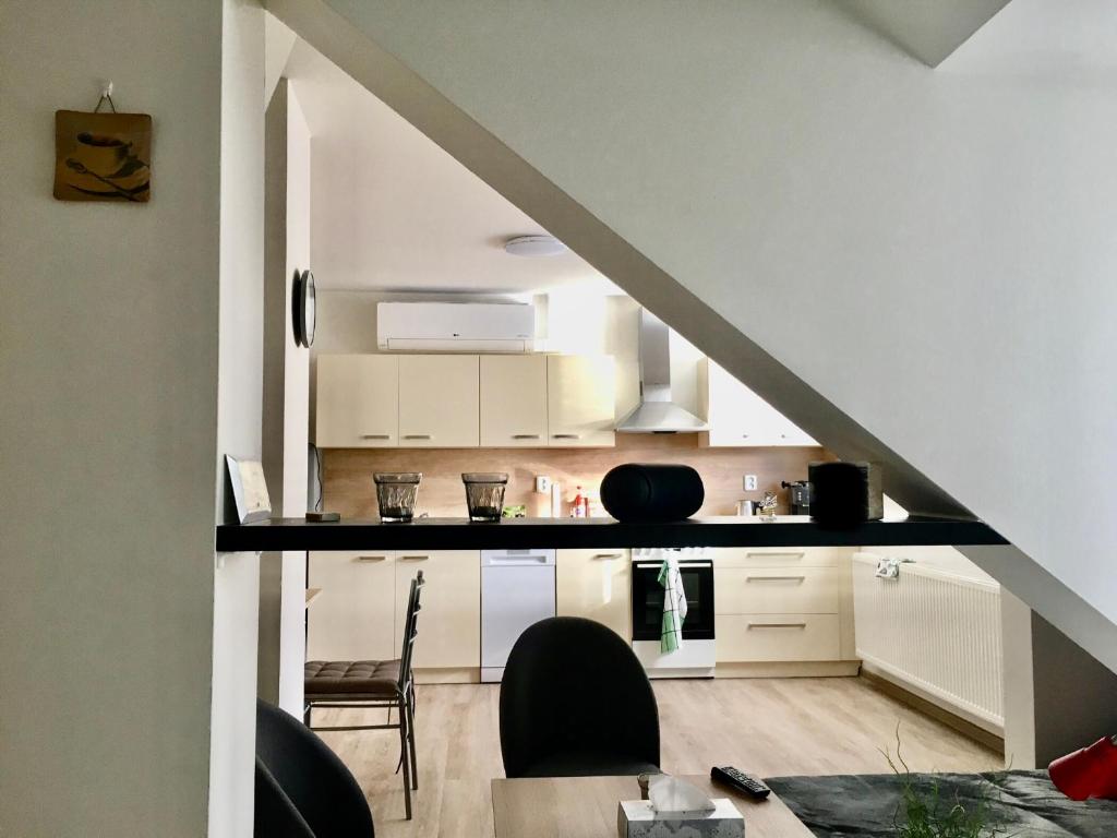 Kuchyň nebo kuchyňský kout v ubytování Sebastian Apartments