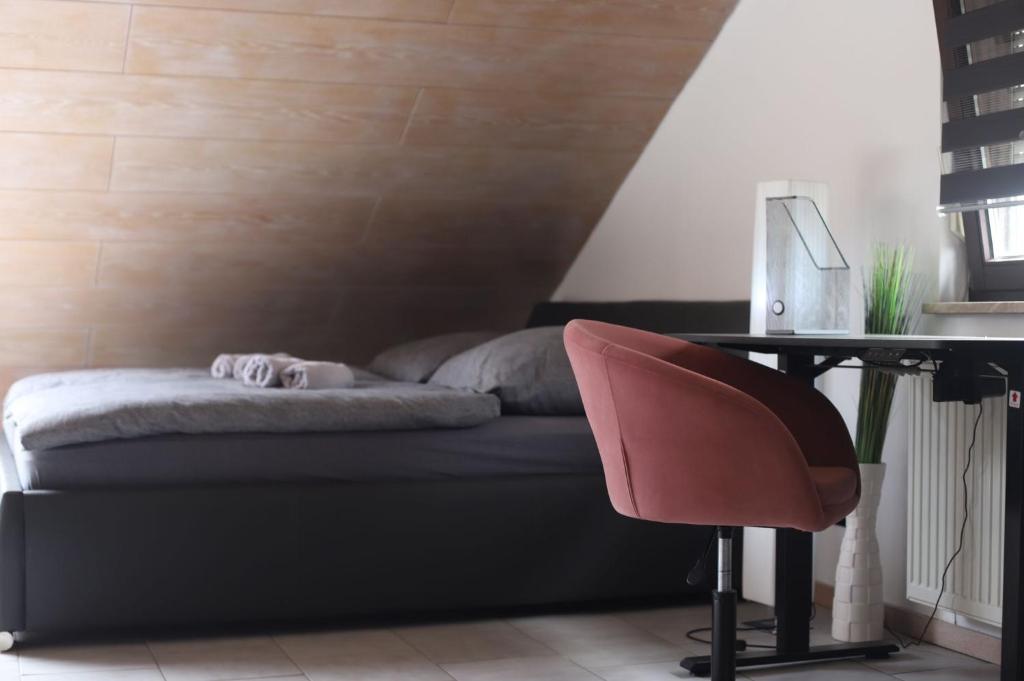 Posezení v ubytování 1 Zi DG-Apartment in Bad Friedrichshall-Jagstfeld