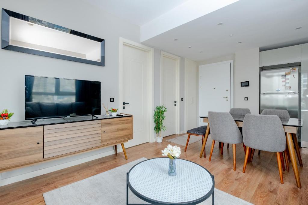 TV a/nebo společenská místnost v ubytování Lux Residence 1 room 1 saloon