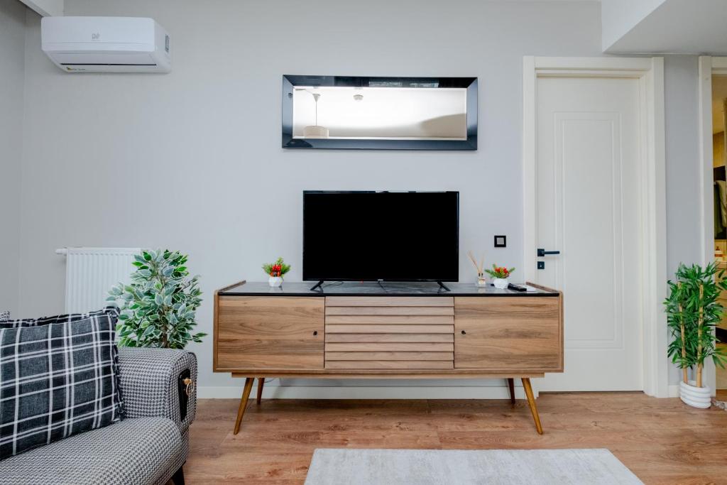 TV a/nebo společenská místnost v ubytování Lux Residence 1 room 1 saloon