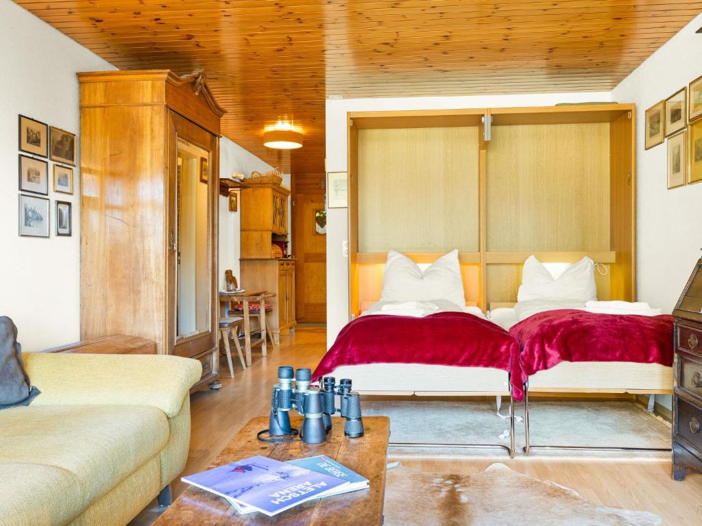 Postel nebo postele na pokoji v ubytování Apartment Aragon B48 by Interhome