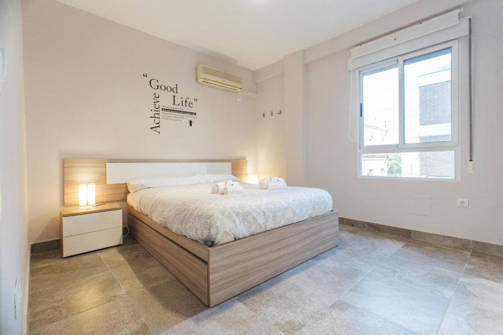 Posteľ alebo postele v izbe v ubytovaní Wide and diaphanous- 3Bd 2Bth- Alcázar