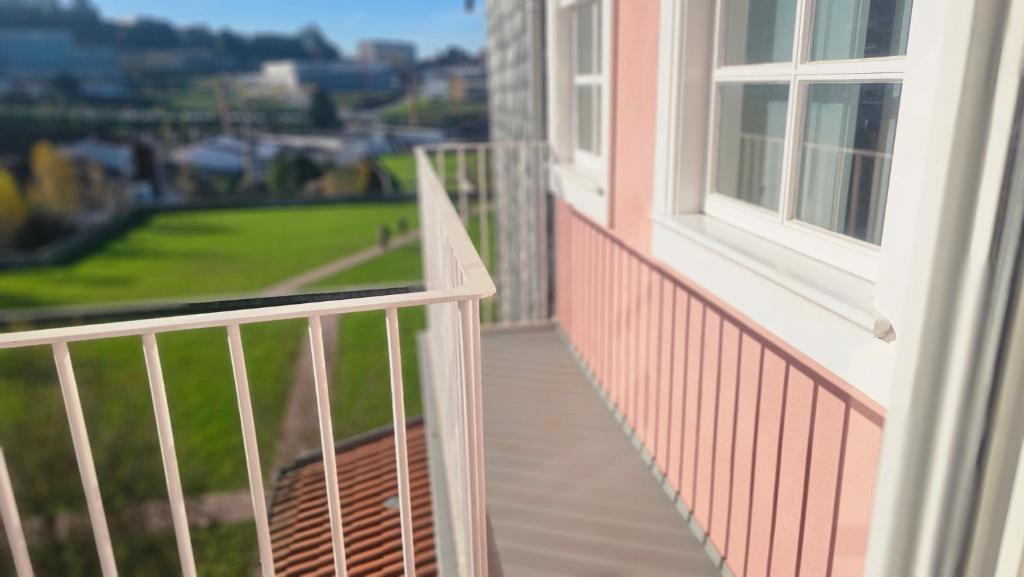 Balkón nebo terasa v ubytování Polery Apartments Center