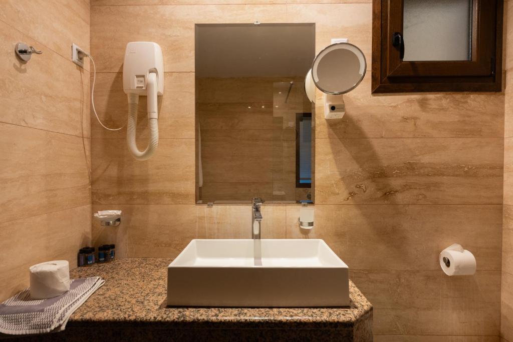 Koupelna v ubytování Hotel Makednos