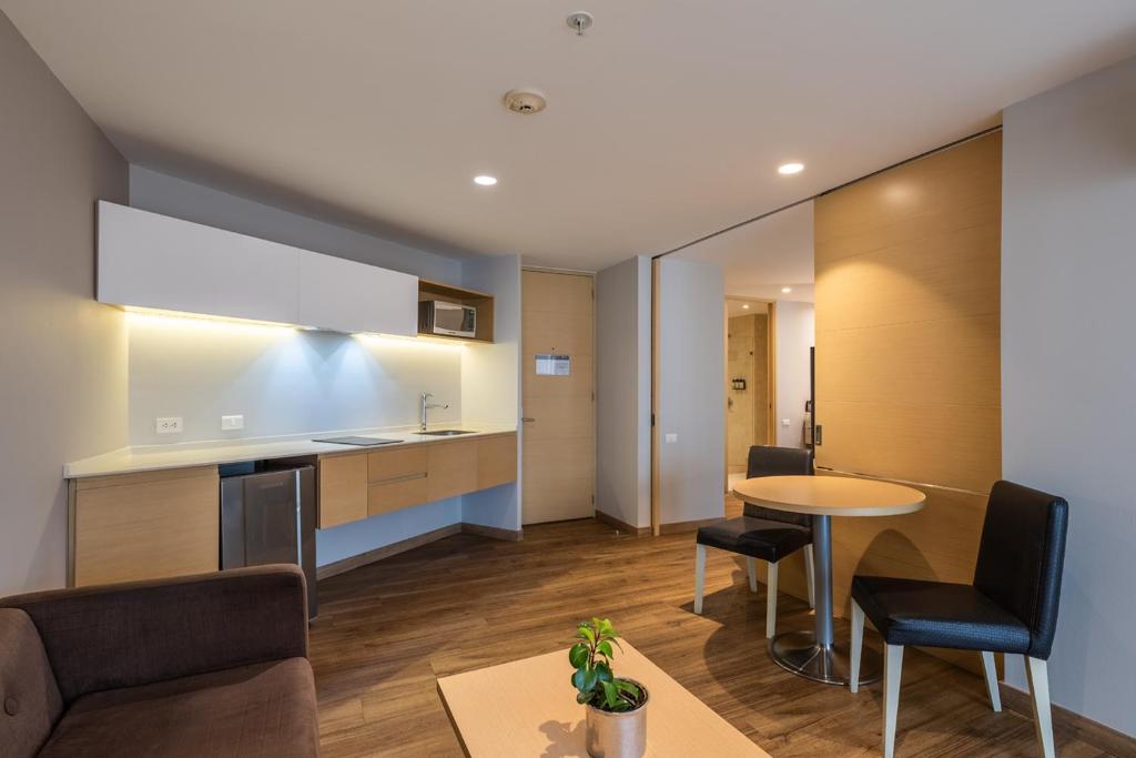Kuchyň nebo kuchyňský kout v ubytování Hotel Estelar Blue