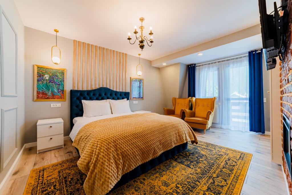 Giường trong phòng chung tại Romantic Jacuzzi Zamora Apartments -Adults Only