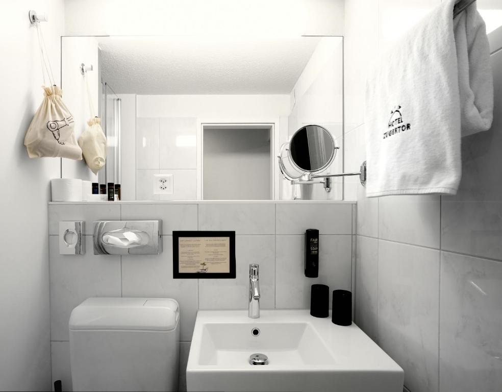 Koupelna v ubytování Hotel Zugertor