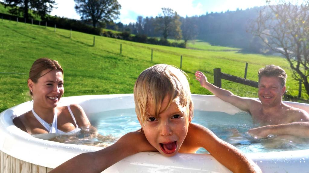 Hosté ubytování Cinéma Enchanté maison d'hôtes avec écran géant et bain nordique