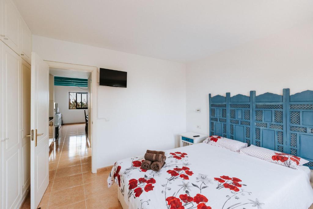 Postel nebo postele na pokoji v ubytování Casa Mimi vista piscina