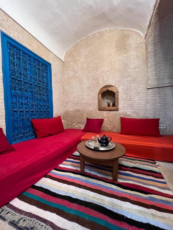 Posezení v ubytování Riad Dar Maya