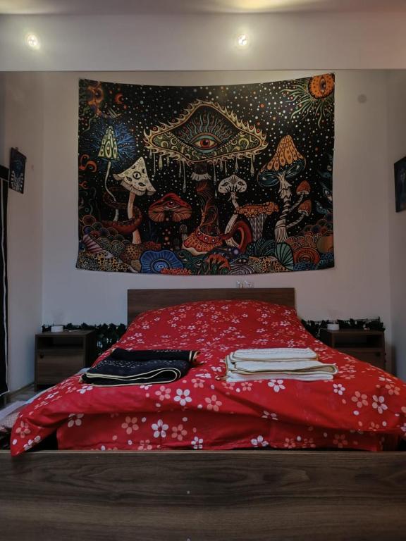 Postel nebo postele na pokoji v ubytování Soko Aura