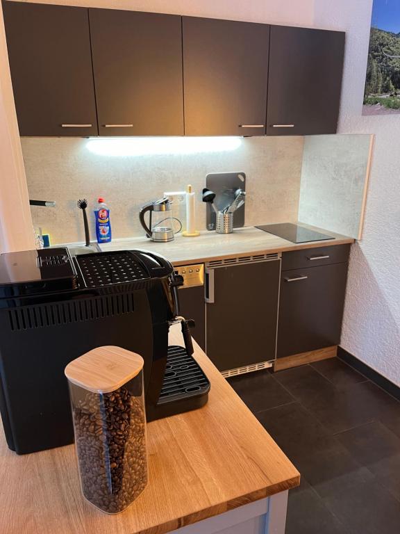 Kuchyň nebo kuchyňský kout v ubytování Ferienappartement Schwarzwaldeck in Todtnauberg