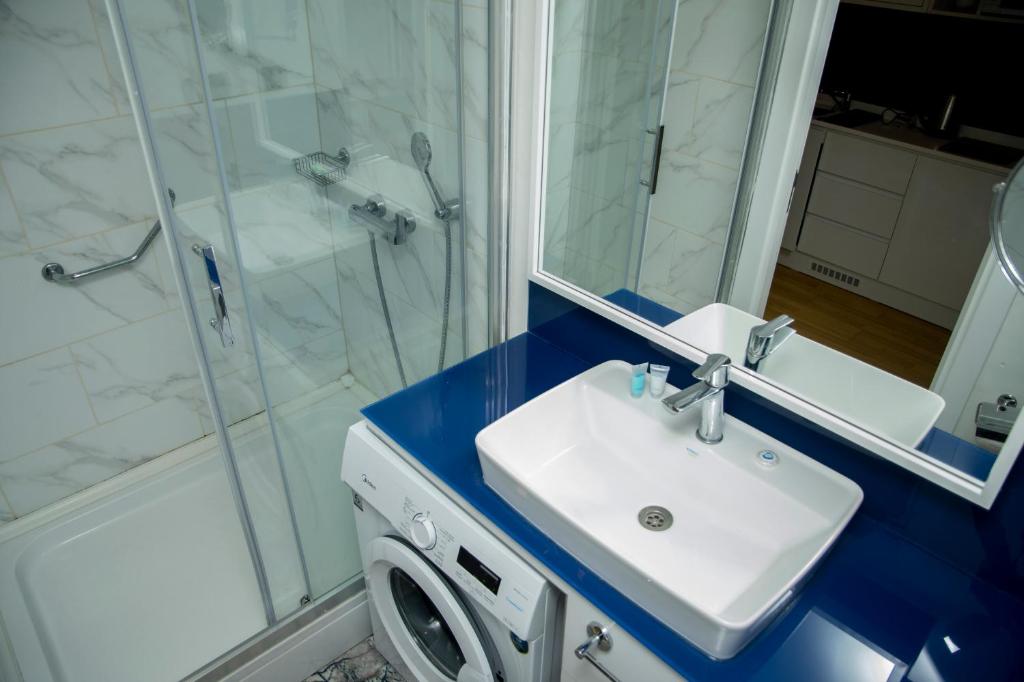 Koupelna v ubytování VIP APARTmENTS N2