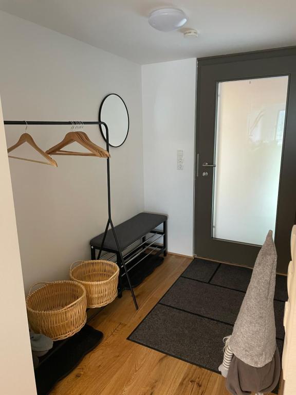 Postel nebo postele na pokoji v ubytování Fewo Bergstories