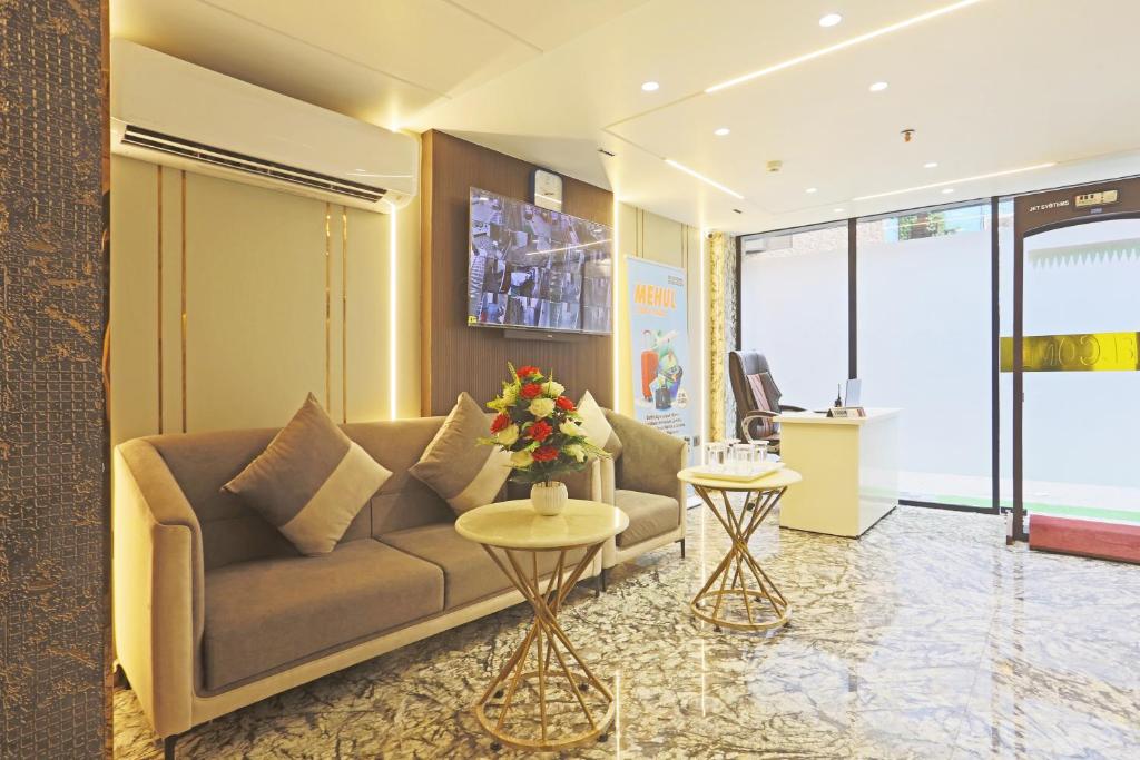 Posezení v ubytování Hotel Mehul International -New Delhi City Center