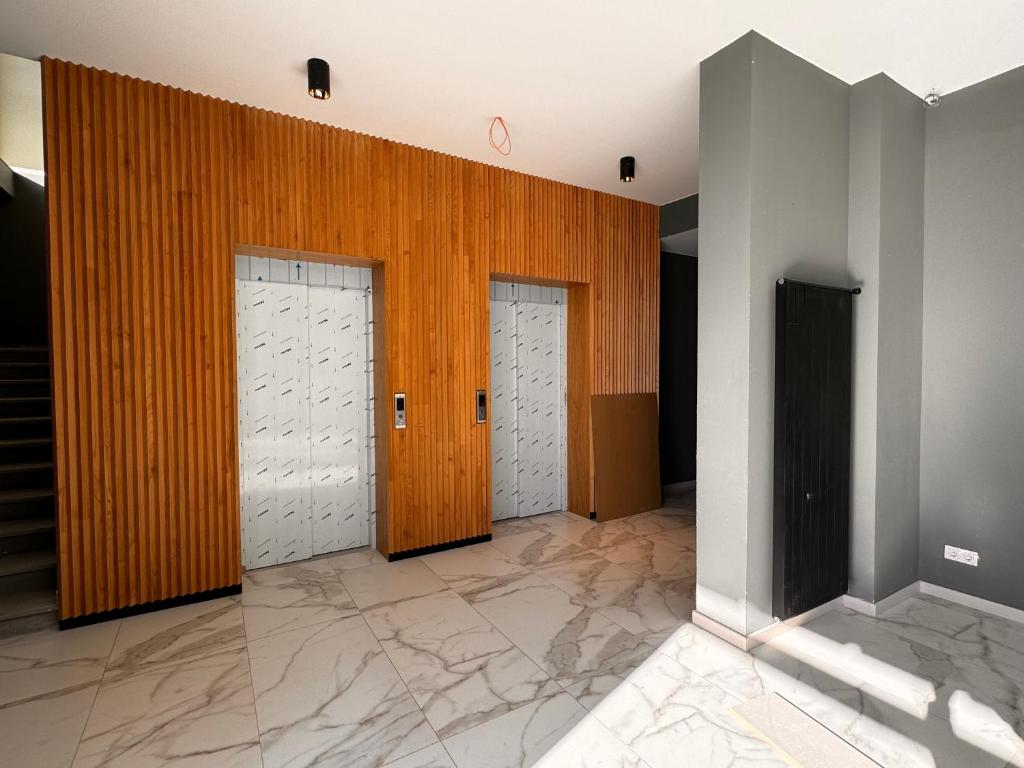 Koupelna v ubytování Luxury apartment with bedroom, new gudauri