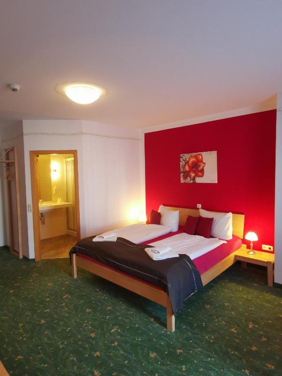 Postel nebo postele na pokoji v ubytování Hotel Bördehof, direkt an der A2 & A14, Restaurant, Tagung, individuell