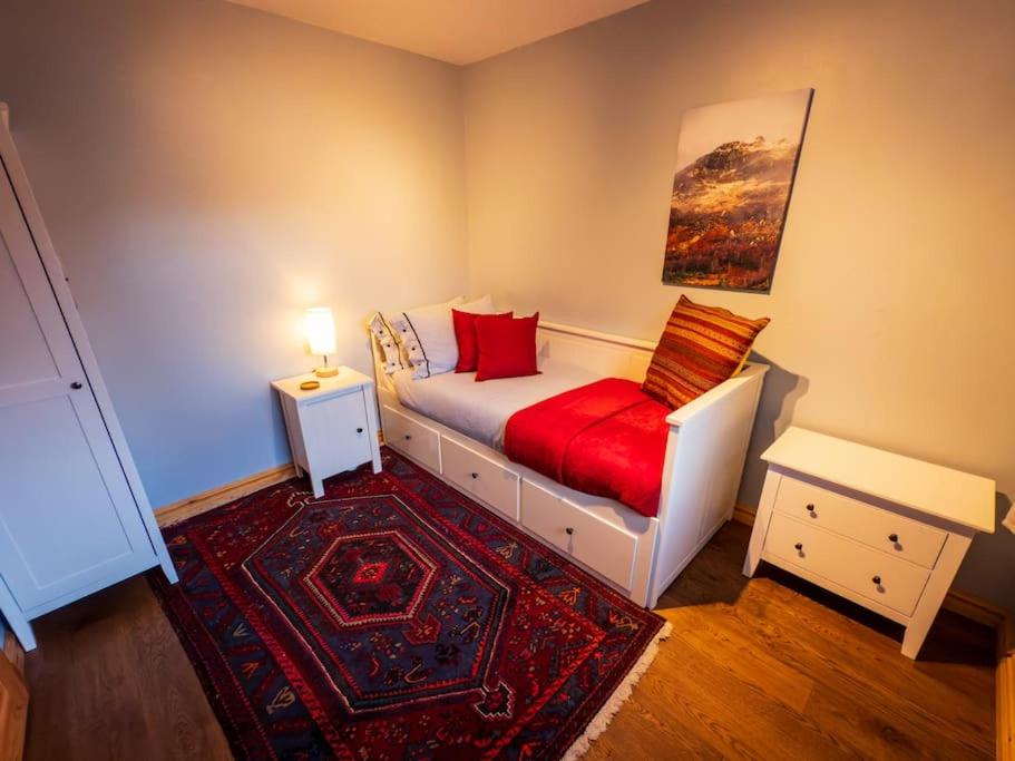 Postel nebo postele na pokoji v ubytování Sachsblick
