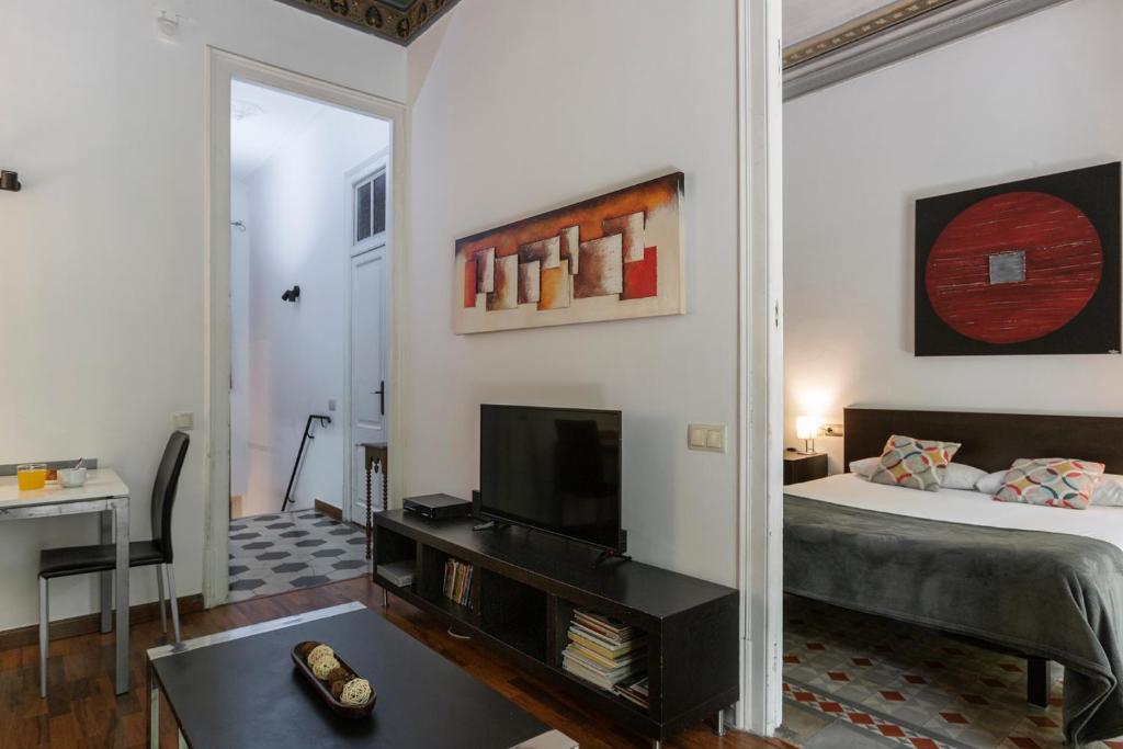 Posteľ alebo postele v izbe v ubytovaní AB Casanova Apartment