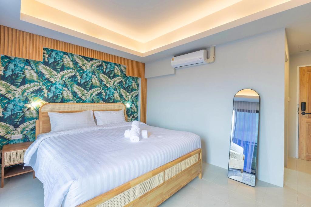 Postel nebo postele na pokoji v ubytování Mellow Poshtel - Kata Beach