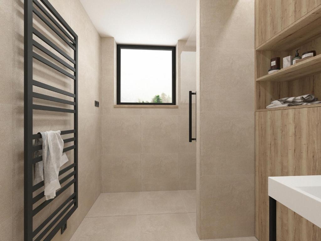 Koupelna v ubytování Apartmány Hraničná s privátním wellness