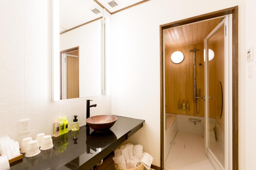 Koupelna v ubytování Hotel Grand Vert Kyu Karuizawa