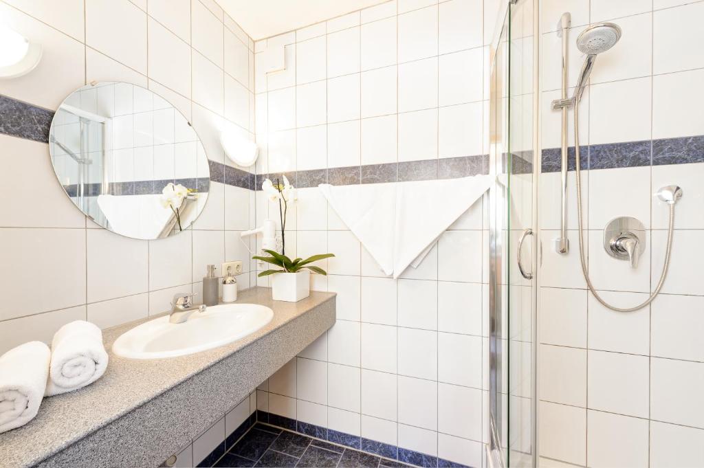 Koupelna v ubytování Haus Alpenecho