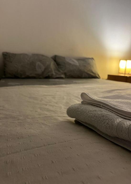 a close up of a bed in a room at Hosteria Cerros Dorados in Cosquín