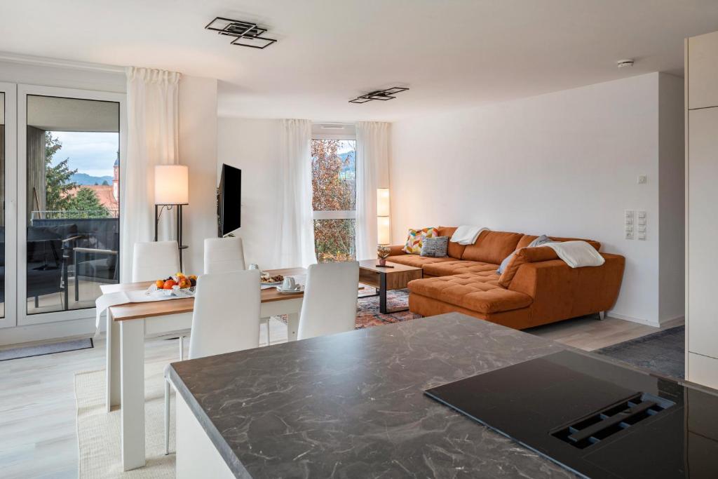 Posezení v ubytování Felsenkeller Appartements