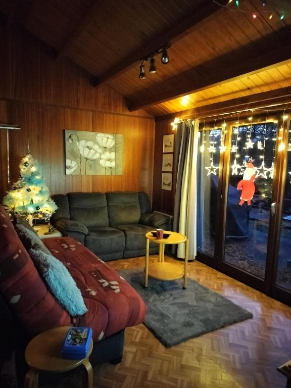 Posezení v ubytování Chalet 94 la boverie