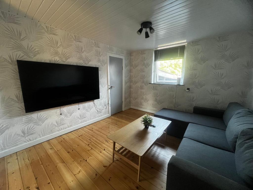 TV a/nebo společenská místnost v ubytování Cozy rooms in Rødbyhavn! Right next to Femern & Puttgarden