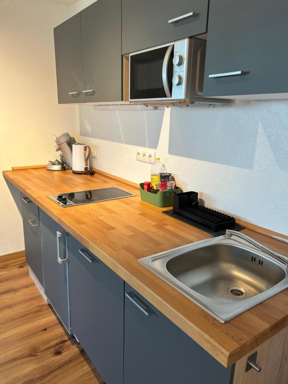 Kuchyň nebo kuchyňský kout v ubytování Ferienwohnung Astis