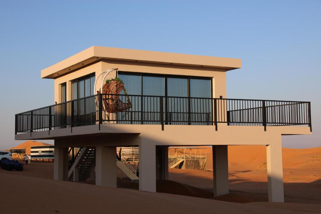 Balkón nebo terasa v ubytování Oman desert private camp