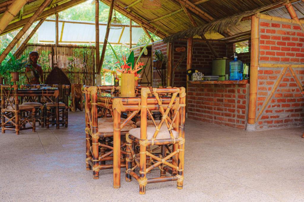 Restaurace v ubytování Finca Las Palmas Ecolodge